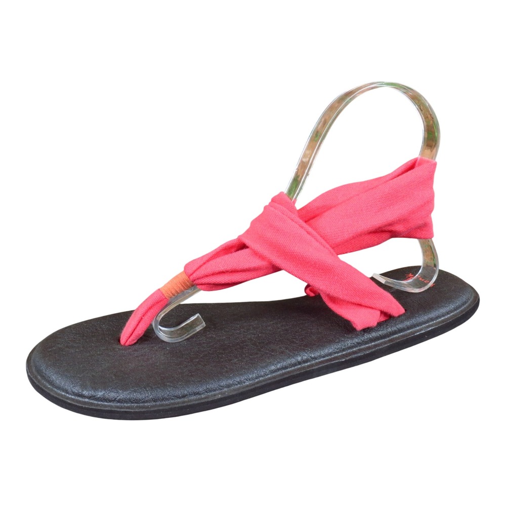 Sanuk Yoga Sling 2 Womens Sandal Size 10 Casual Comfort Flip Flop Red Pink